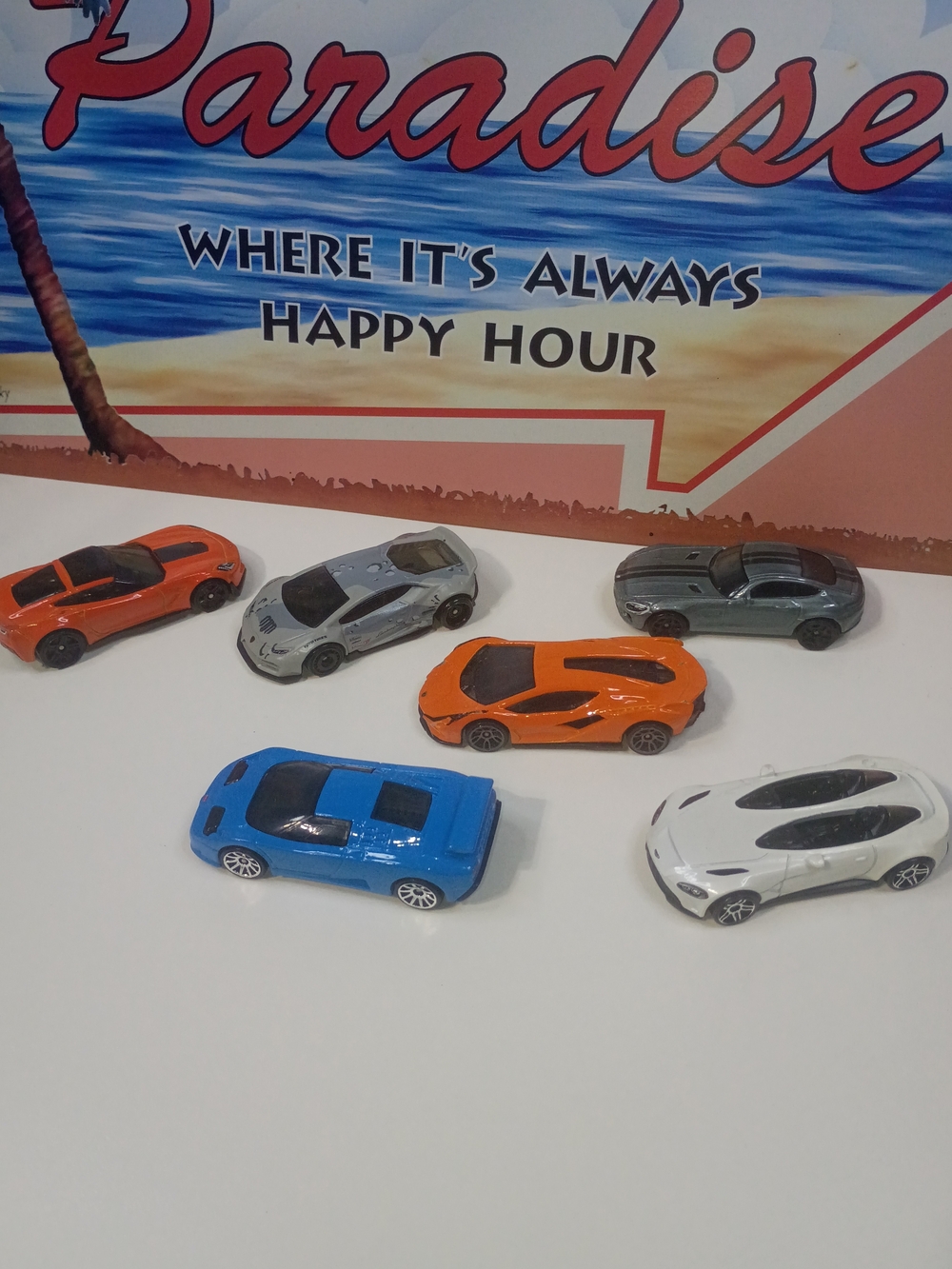 Lot Of 6 Hot Wheels Diecast Race Cars